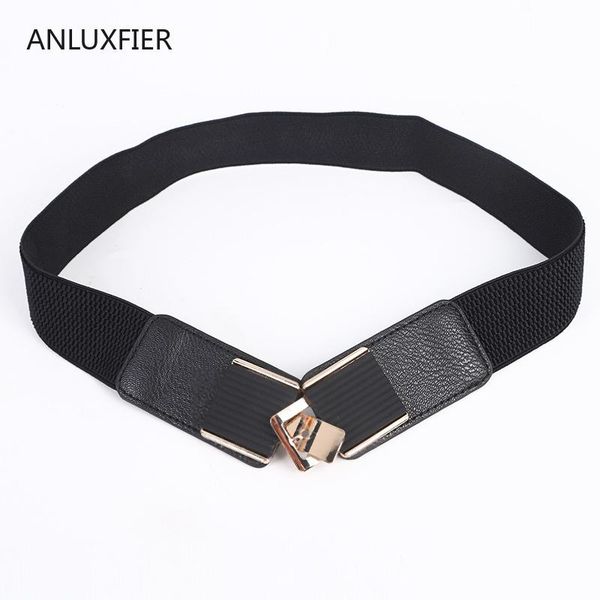 belts h9870 ladies elastic black waistband fashion korean all-match 4cm belt women casual simple waist seal accessories, Black;brown
