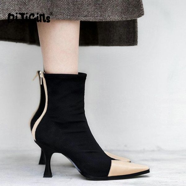 boots winter stretch knitting ankle women high heels short plush pointed toe fashion drop, Black
boots winter stretch knitting ankle women high heels short plush pointed toe fashion drop, Black