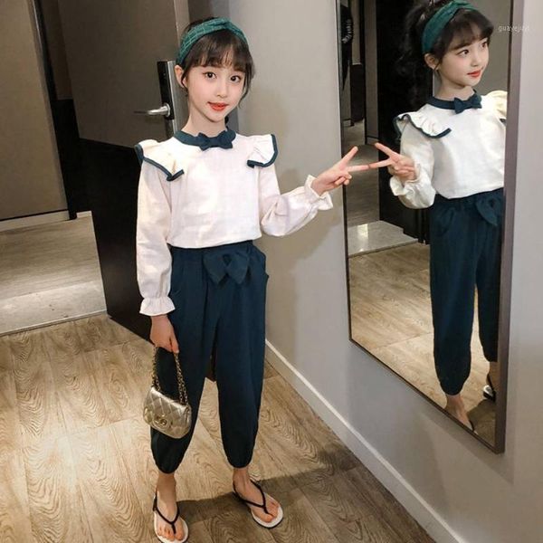 spring autumn 2020 new kids girls clothes set turn-down casual blouse +pants 2pcs kids clothing sets for 3t 4 6 8 10 12 year1, White
spring autumn 2020 new kids girls clothes set turn-down casual blouse +pants 2pcs kids clothing sets for 3t 4 6 8 10 12 year1, White