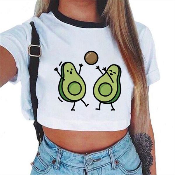 2020 vegan t shirt women harajuku kawaii cartoon avocado animal print tshirt crop women vogue casual tee female t shirt, White
2020 vegan t shirt women harajuku kawaii cartoon avocado animal print tshirt crop women vogue casual tee female t shirt, White