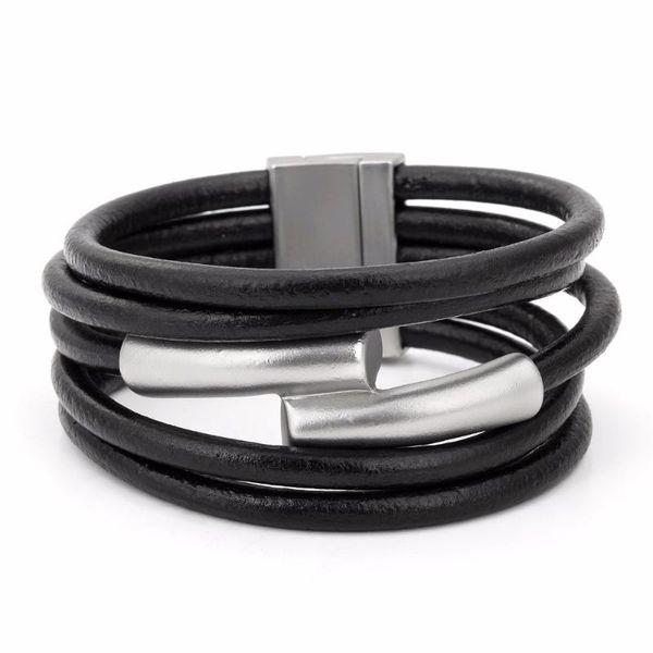 multilayer silver color magnet black pu rope bracelet office/career bracelets for women bileklik pulseira feminina, Golden;silver
multilayer silver color magnet black pu rope bracelet office/career bracelets for women bileklik pulseira feminina, Golden;silver