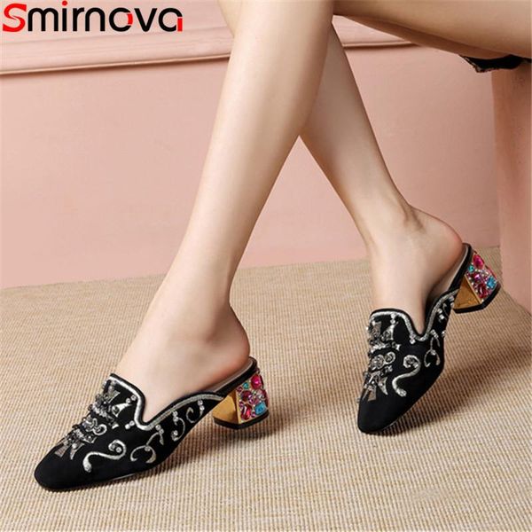 smirnova big size new pumps shoes for women square toe shallow ladies shoes crystal embroider wedding casual mules, Black
smirnova big size new pumps shoes for women square toe shallow ladies shoes crystal embroider wedding casual mules, Black