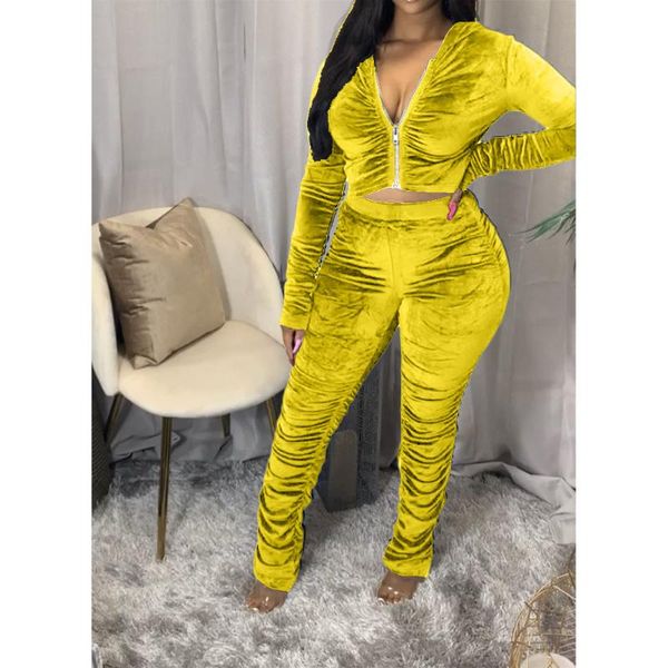 women's tracksuits two piece club outfits for women slim pleated zipper hooded bodycon long pants suit spring autumn matching sets, Gray
women's tracksuits two piece club outfits for women slim pleated zipper hooded bodycon long pants suit spring autumn matching sets, Gray