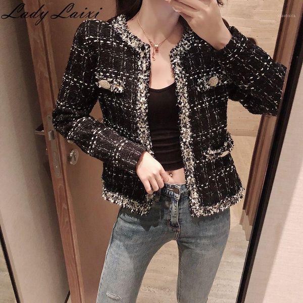 2019 autumn new women black tweed jackets plaid coats long sleeve elegant tassel jackets open stitch coats outerwear1, Black;brown
2019 autumn new women black tweed jackets plaid coats long sleeve elegant tassel jackets open stitch coats outerwear1, Black;brown