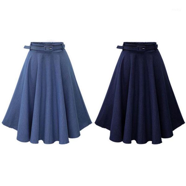 2019 summer autumn women denim jeans skirts a line casual skirt high elastic waist streetwear midi pleated female clothing1, Black
2019 summer autumn women denim jeans skirts a line casual skirt high elastic waist streetwear midi pleated female clothing1, Black