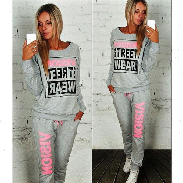 2021 womens tracksuit pullover 2 piece set sweatshirt pants women sport suit spring and autumn sportswear, Gray
2021 womens tracksuit pullover 2 piece set sweatshirt pants women sport suit spring and autumn sportswear, Gray