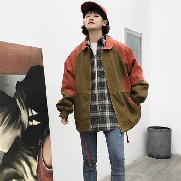 women's jackets outerwear & coats long sleeve patchwork oversize zipper jacket windbreaker and women 2021jul28, Black;brown
women's jackets outerwear & coats long sleeve patchwork oversize zipper jacket windbreaker and women 2021jul28, Black;brown