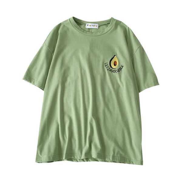2020 new cute avocado embroidery short sleeve t shirt women summer small fresh tshirt harajuku t-shirt femme drop shipping, White
2020 new cute avocado embroidery short sleeve t shirt women summer small fresh tshirt harajuku t-shirt femme drop shipping, White