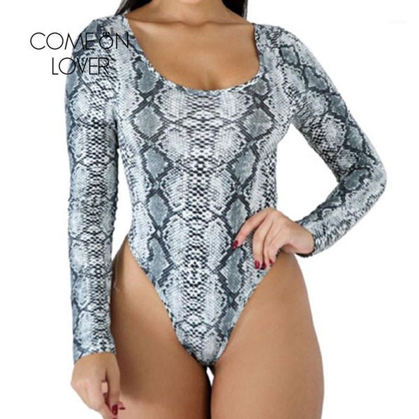 women's jumpsuits & rompers comeonlover bodysuit women snake print long sleeve womens body suits plus size 2021 autumn snakeskin ri8083, Black;white
women's jumpsuits & rompers comeonlover bodysuit women snake print long sleeve womens body suits plus size 2021 autumn snakeskin ri8083, Black;white