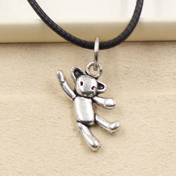 fashion gymnastics lovely bear necklace pendant women jewelry black leather punk choker gothic leather necklace friendship gift i2uq, Silver
fashion gymnastics lovely bear necklace pendant women jewelry black leather punk choker gothic leather necklace friendship gift i2uq, Silver