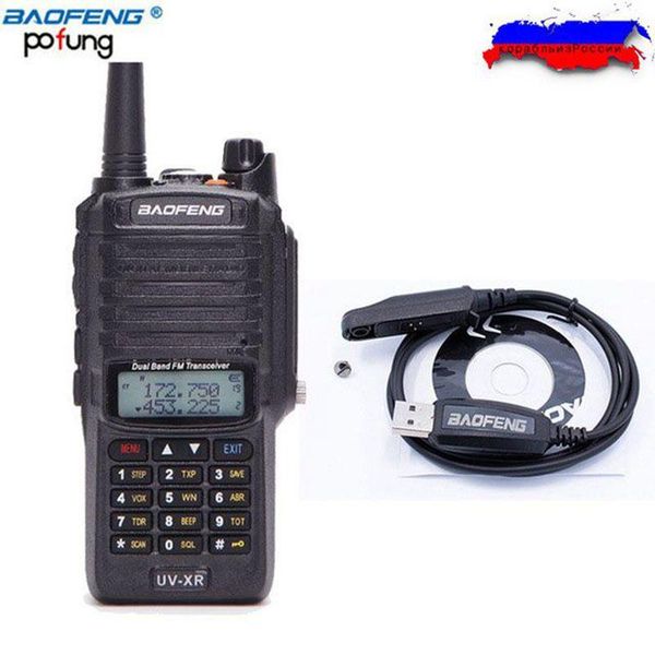 walkie talkie baofeng uv-xr 10w 4800mah battery ip67 waterproof handheld 10km long range powerful portable two way radio+cable 
walkie talkie baofeng uv-xr 10w 4800mah battery ip67 waterproof handheld 10km long range powerful portable two way radio+cable