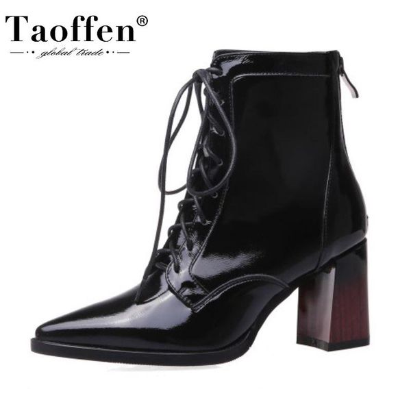 boots taoffen women high heel zipper thick real leather winter shoes cool short woman footwear size 33-40, Black
boots taoffen women high heel zipper thick real leather winter shoes cool short woman footwear size 33-40, Black