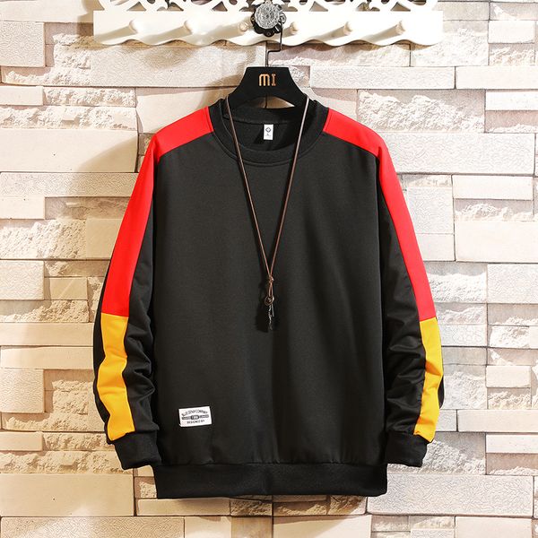 2021 new autumn men's crewneck patchwork long sleeve shirt sports fashion men hoodies o-neck sweatshirt korean m0jj, Black
2021 new autumn men's crewneck patchwork long sleeve shirt sports fashion men hoodies o-neck sweatshirt korean m0jj, Black