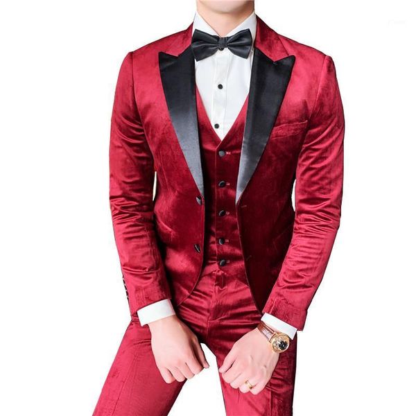 autumn and winter velvet men's suits boutique luxury dinner suits 3 sets of men's dress gentleman blazer (coat vest pants)1, White;black
autumn and winter velvet men's suits boutique luxury dinner suits 3 sets of men's dress gentleman blazer (coat vest pants)1, White;black