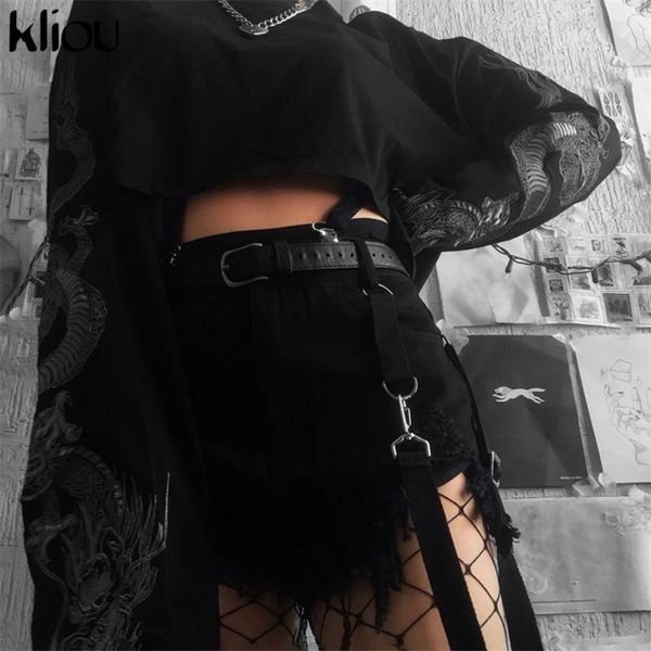 kliou women hoodies dragon printed hooded sweatshirt streetwear casual o-neck female strap long sleeve pullover moletom y200915, Black
kliou women hoodies dragon printed hooded sweatshirt streetwear casual o-neck female strap long sleeve pullover moletom y200915, Black