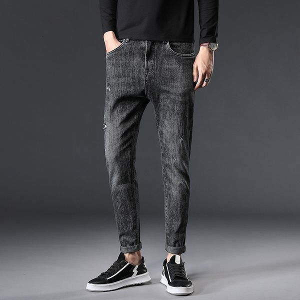 jeans men's trendy slim legged harlem 2020 spring and autumn new casual elastic waist black versatile pants, Blue
jeans men's trendy slim legged harlem 2020 spring and autumn new casual elastic waist black versatile pants, Blue