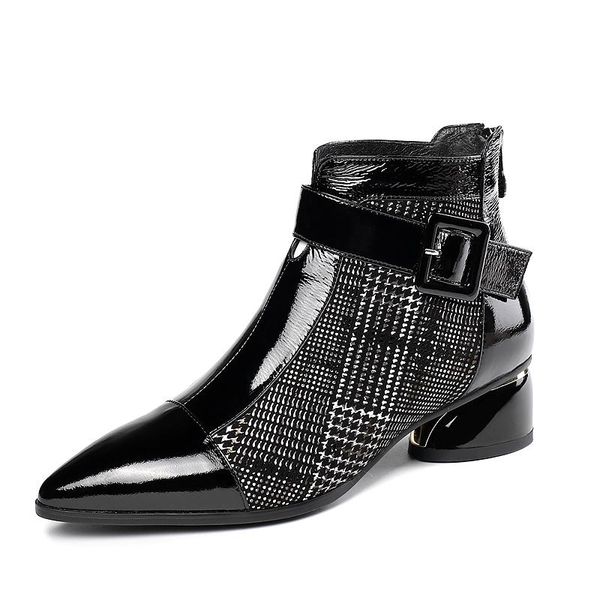 2020 genuine leather boots women warm shoes square pointed toe autumn western boots 4cm high heels ladies ankle, Black
2020 genuine leather boots women warm shoes square pointed toe autumn western boots 4cm high heels ladies ankle, Black