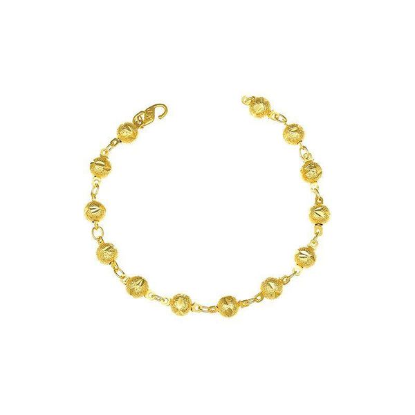 link, chain mgfam ( 17.4 cm ) frosted bead bracelet women's fashion jewelry pure gold color 24 k lead and nickel free, Black
link, chain mgfam ( 17.4 cm ) frosted bead bracelet women's fashion jewelry pure gold color 24 k lead and nickel free, Black