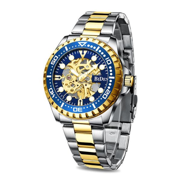 wristwatches biden men's watch mechanical stainless steel hollow waterproof luminous diamond dial automatic winding elegant gift, Slivery;brown
wristwatches biden men's watch mechanical stainless steel hollow waterproof luminous diamond dial automatic winding elegant gift, Slivery;brown
