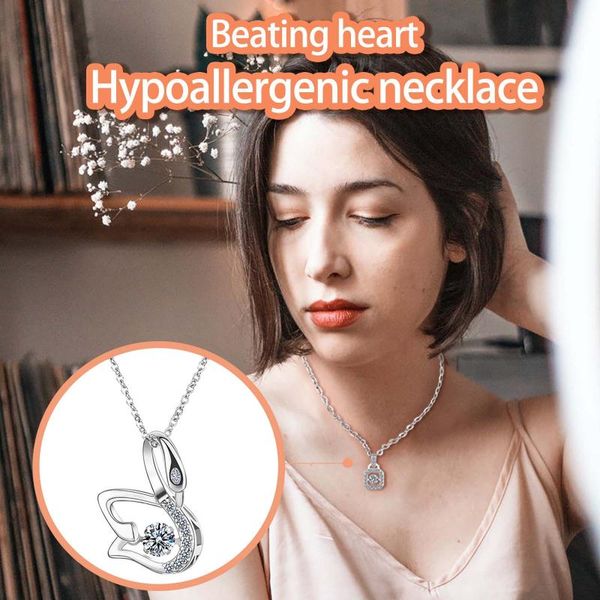 chains women's fashion jewelry crystal retro simple pendant necklace heart shape luxury valentine's gift#y30, Silver
chains women's fashion jewelry crystal retro simple pendant necklace heart shape luxury valentine's gift#y30, Silver