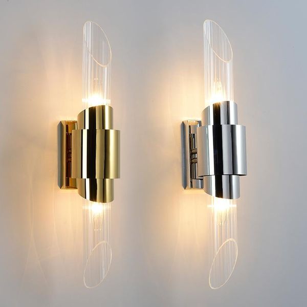 wall lamp european-style minimalist el room bedside stainless steel double-headed glass aisle designer post-modern wf1012
wall lamp european-style minimalist el room bedside stainless steel double-headed glass aisle designer post-modern wf1012