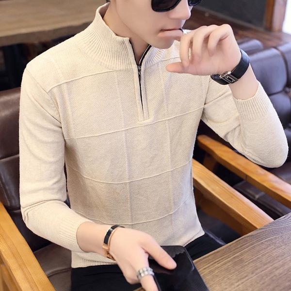turtleneck mens sweaters pullovers winter stand collar zipper slim fit thick warm casual knitting warm knitwear pullover, White;black
turtleneck mens sweaters pullovers winter stand collar zipper slim fit thick warm casual knitting warm knitwear pullover, White;black