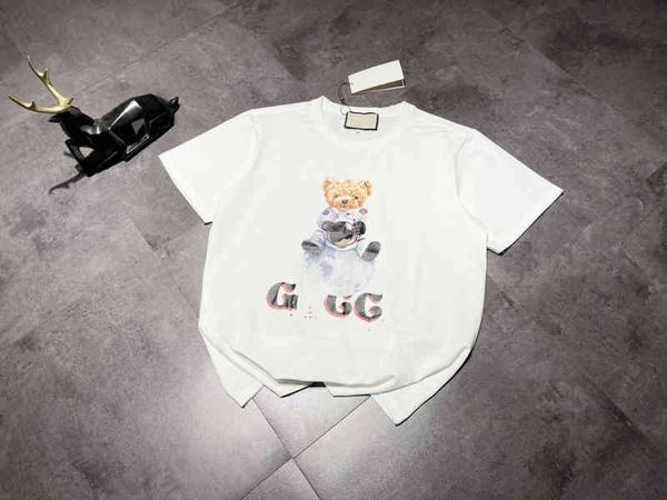 2022 factory wholesale new 21 summer fashion gu + astronaut bear print short sleeve t-shirt round neck loose casual, White
2022 factory wholesale new 21 summer fashion gu + astronaut bear print short sleeve t-shirt round neck loose casual, White