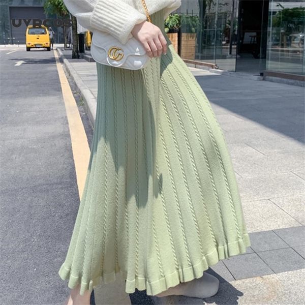uvrcos winter fashion 2020 new autumn and winter warm big swing sweater skirts elastic band high waist midi long a-line knitted y1214, Black
uvrcos winter fashion 2020 new autumn and winter warm big swing sweater skirts elastic band high waist midi long a-line knitted y1214, Black