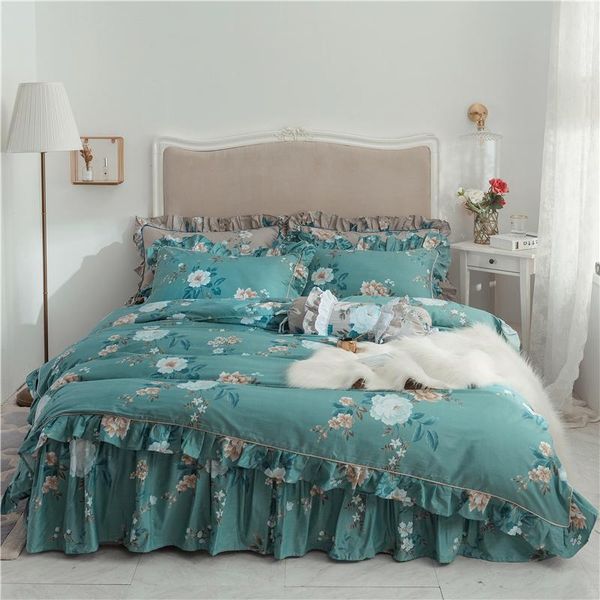 bedding sets luxury european american floral set 100% cotton bed skirt duvet cover twin king quilt
bedding sets luxury european american floral set 100% cotton bed skirt duvet cover twin king quilt