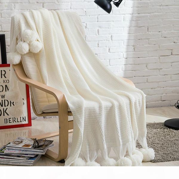nordic simple solid color knitted blanket sofa blanket pgraphic prop decorative pom-pom
nordic simple solid color knitted blanket sofa blanket pgraphic prop decorative pom-pom