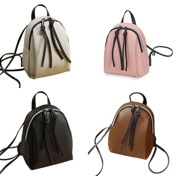 fashion double tassel small backpack new pu backpack for women teenage grils school bag portable c90e
fashion double tassel small backpack new pu backpack for women teenage grils school bag portable c90e