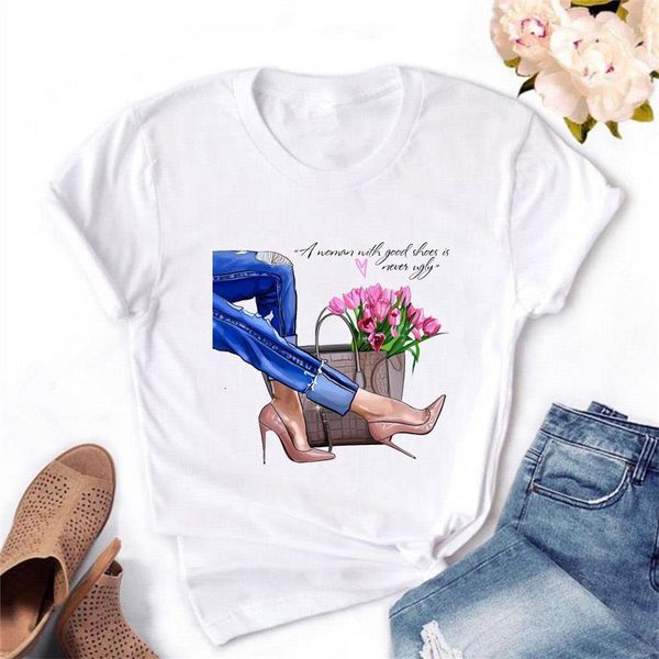 high heels shoes t shirt funny t shirts women harajuku shirt hipster streetwear short sleeves femme t-shirts, White
high heels shoes t shirt funny t shirts women harajuku shirt hipster streetwear short sleeves femme t-shirts, White