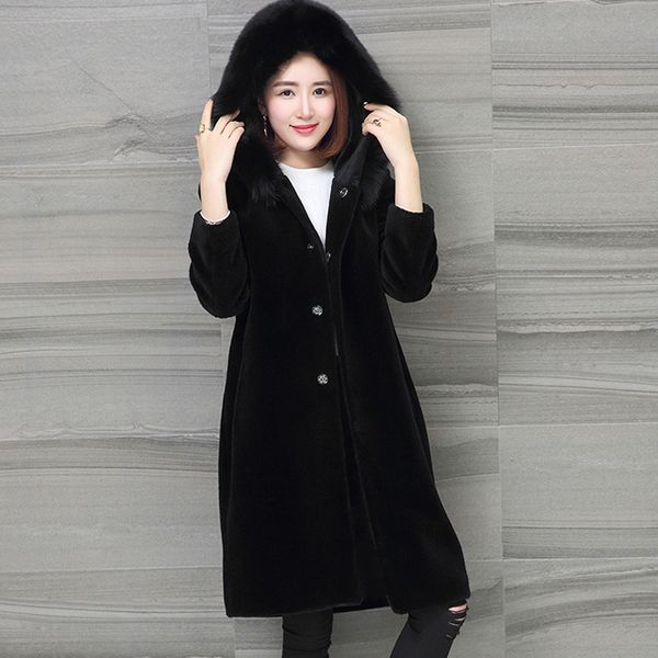 winter coat natural, feminine skin, fox collar, with hood, long, 100% wool, fur coats and jackets, large sizes, hqql, Black
winter coat natural, feminine skin, fox collar, with hood, long, 100% wool, fur coats and jackets, large sizes, hqql, Black