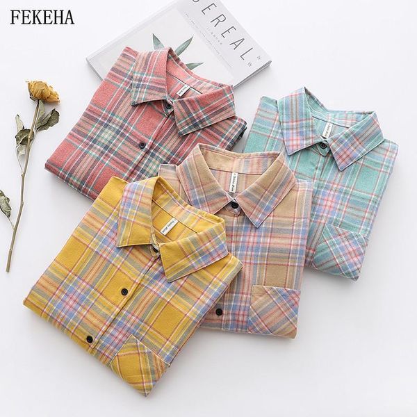 loose plaid shirts womens casual blouses and long sleeve female clothes spring autumn1, White
loose plaid shirts womens casual blouses and long sleeve female clothes spring autumn1, White