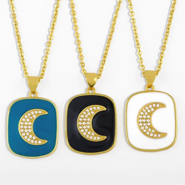 chains fashion all-match hip-hop necklace inlaid zircon moon square brand pendant women's trend punk charm exquisite, Silver
chains fashion all-match hip-hop necklace inlaid zircon moon square brand pendant women's trend punk charm exquisite, Silver