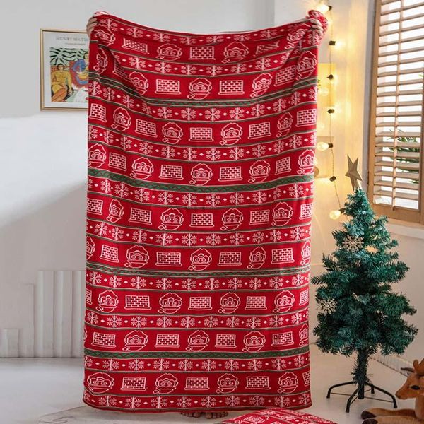 blankets red christmas blanket knitted cotton for home sofa throw holiday gift decoration
blankets red christmas blanket knitted cotton for home sofa throw holiday gift decoration