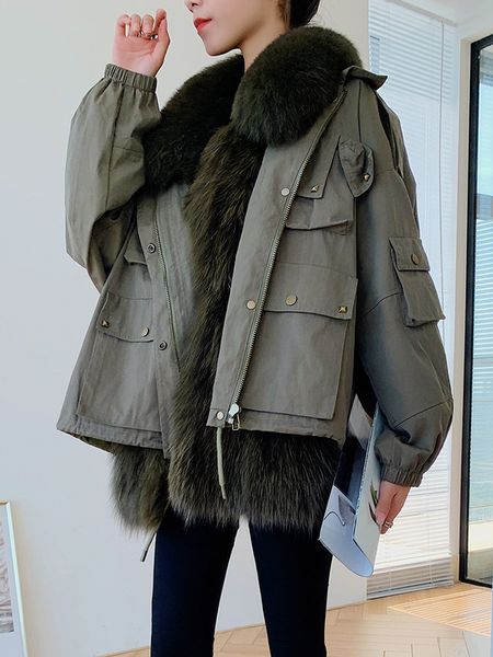2020 new style for autumn and winter fashion clothing san chuan parka coat female fox lining raccoon fur inside fur short lj201203, Black
2020 new style for autumn and winter fashion clothing san chuan parka coat female fox lining raccoon fur inside fur short lj201203, Black