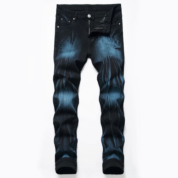 hole distrress jeans famous men's long straight fit jeans casual denim washed denim jeans trousers large size, Blue
hole distrress jeans famous men's long straight fit jeans casual denim washed denim jeans trousers large size, Blue