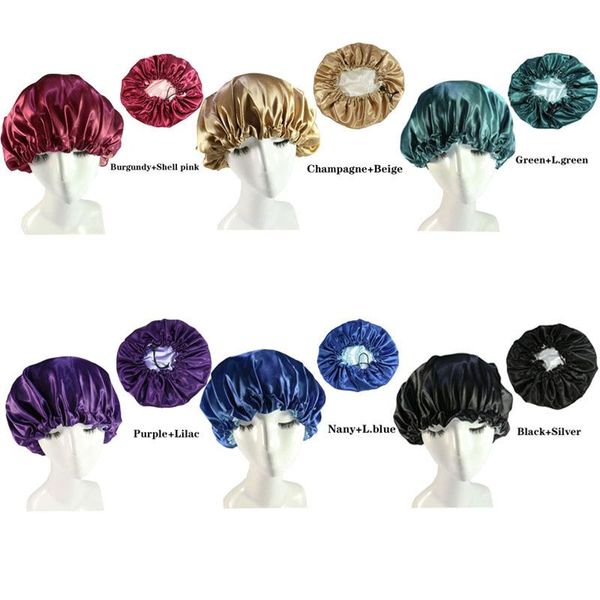 adjustable sleep hat double side imitation silk satin comfortable night cap drawstr stretchable protective turban hair care hood, Blue;gray
adjustable sleep hat double side imitation silk satin comfortable night cap drawstr stretchable protective turban hair care hood, Blue;gray