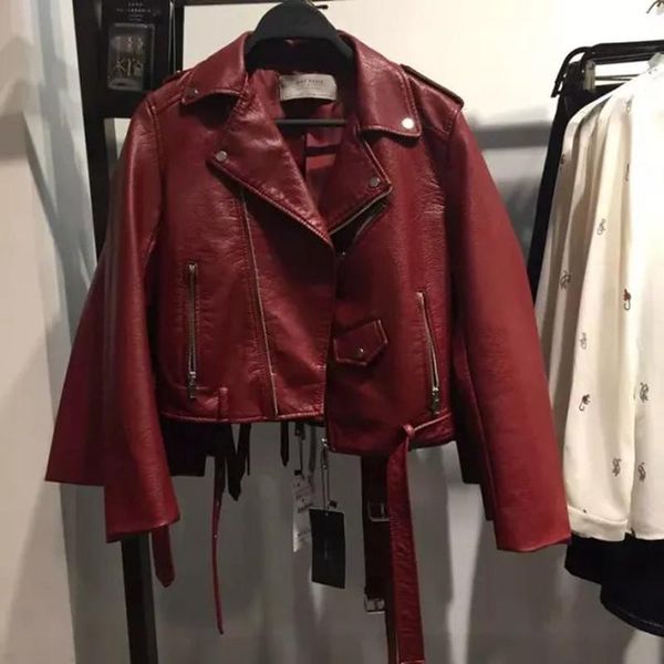 women's jackets casaco coats slim v-neck special offer pockets sashes zippers 2021 spring woman leather jacket motorcycle zipper coat g, Black;brown
women's jackets casaco coats slim v-neck special offer pockets sashes zippers 2021 spring woman leather jacket motorcycle zipper coat g, Black;brown