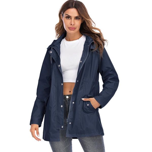 autumn new women's raincoat hooded zipper weatherproof windbreaker outdoor coat waterproof casual fashion shell jacket, Black;brown
autumn new women's raincoat hooded zipper weatherproof windbreaker outdoor coat waterproof casual fashion shell jacket, Black;brown