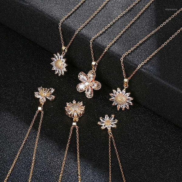 Fashion Stainless Steel Flower Sunflower Pendant Necklace For Women Grils Charm Female CZ Necklace Jewelry Gift1, Silver
Fashion Stainless Steel Flower Sunflower Pendant Necklace For Women Grils Charm Female CZ Necklace Jewelry Gift1, Silver