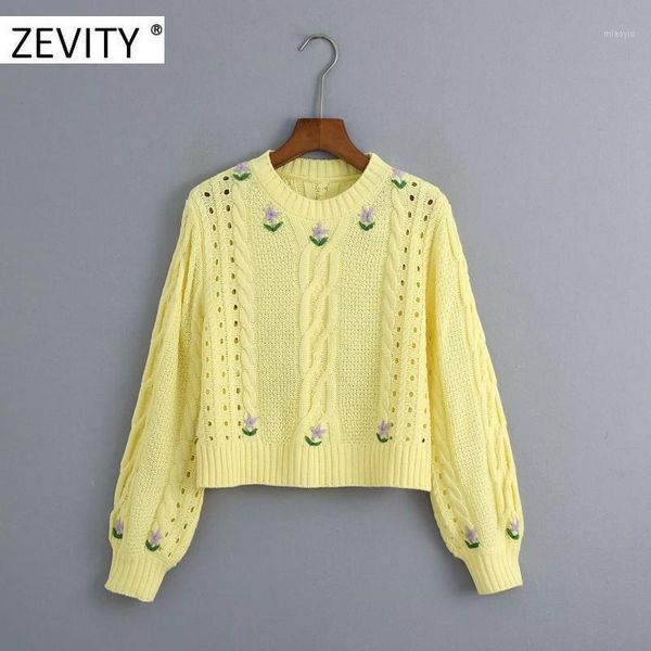 zevity new women fashion floral embroidery twist crochet cropped knitted sweater lady hollow out casual pullovers chic s3431, White;black
zevity new women fashion floral embroidery twist crochet cropped knitted sweater lady hollow out casual pullovers chic s3431, White;black
