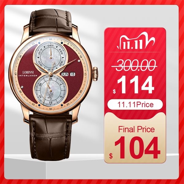 lobinni automatic mechanical watch men relogio waterproof luxury latest business wristwatch erkek kol saati 201212, Slivery;brown
lobinni automatic mechanical watch men relogio waterproof luxury latest business wristwatch erkek kol saati 201212, Slivery;brown