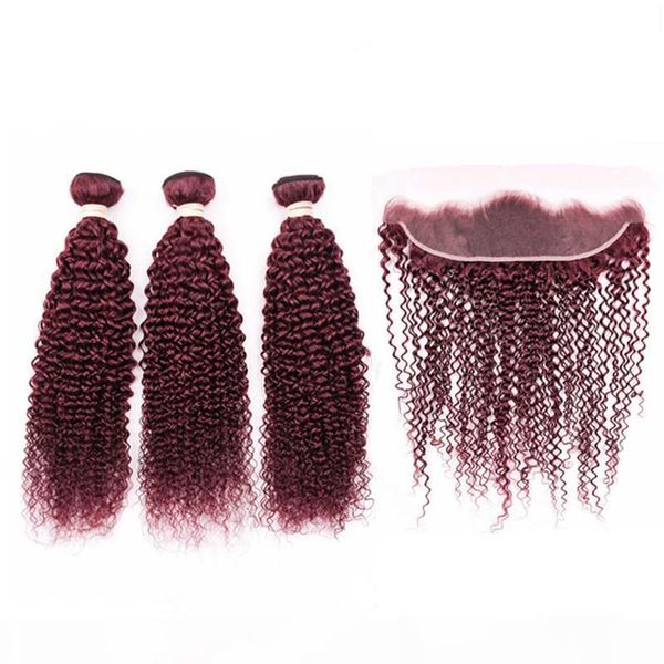 #99j wine red indian virgin human hair wefts kinky curly with frontal burgundy red weave bundles with 13x4 lace frontal closure, Black;brown
#99j wine red indian virgin human hair wefts kinky curly with frontal burgundy red weave bundles with 13x4 lace frontal closure, Black;brown