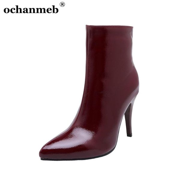 boots stiletto heels women point toe shiny patent leather big plus size 48 zip ankle boot lady white wine red shoes autumn, Black
boots stiletto heels women point toe shiny patent leather big plus size 48 zip ankle boot lady white wine red shoes autumn, Black