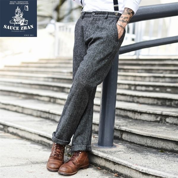 saucezhan 500g vintage woolen straight trousers wool men's retro winter men pants 201110, Black
saucezhan 500g vintage woolen straight trousers wool men's retro winter men pants 201110, Black