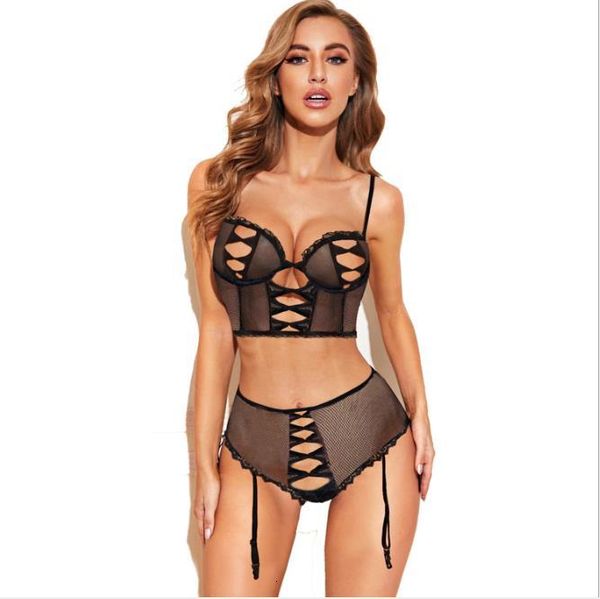 new womens underwear lace hollow out lingerie set suspender condole belt suit fashion female clothing, Black;white
new womens underwear lace hollow out lingerie set suspender condole belt suit fashion female clothing, Black;white