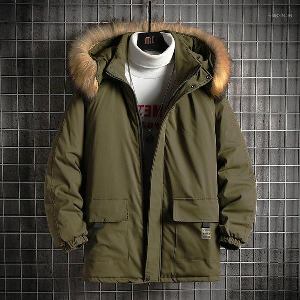 winter fur collar parka 2020 new men's hooded jacket men thick thermal medium-length snow parka warm outerwear wool liner coat1, Black
winter fur collar parka 2020 new men's hooded jacket men thick thermal medium-length snow parka warm outerwear wool liner coat1, Black