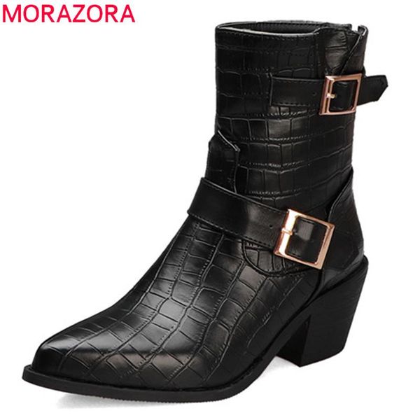 boots morazora 2021 fashion short women high heels shoes buckle zip pointed toe simple autumn winter ankle female, Black
boots morazora 2021 fashion short women high heels shoes buckle zip pointed toe simple autumn winter ankle female, Black